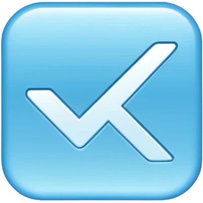 Verificación en celeste  emoji