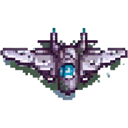 fighter jet, pixel art style emoji
