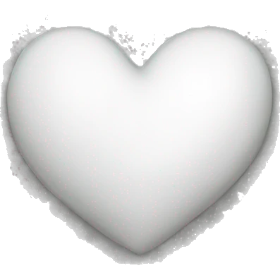 White heart with gray stars emoji