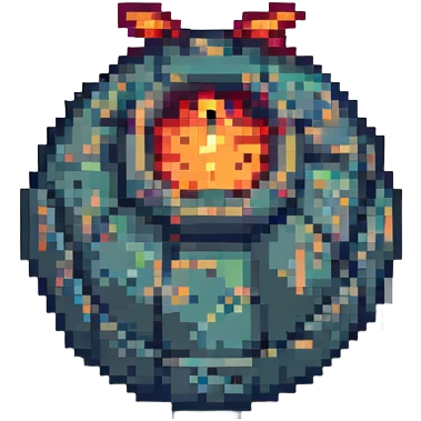 time bomb, pixel art style, transparent background emoji