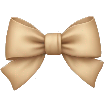 Beige bow emoji