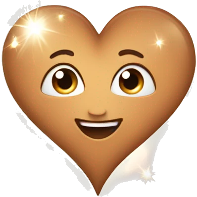 Light brown heart with sparkle  emoji