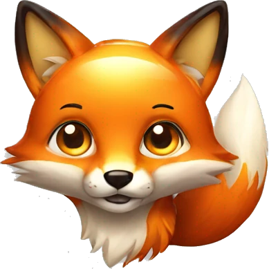 Shiny fox emoji