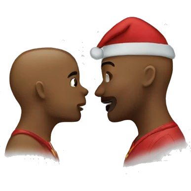 ￼ Christmas kiss  emoji