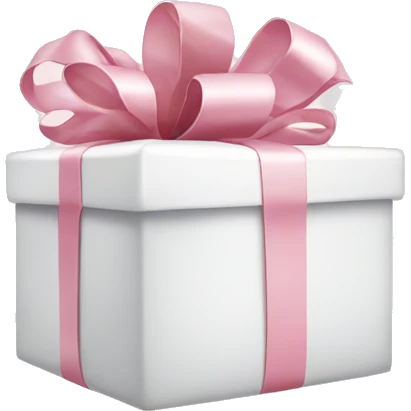 Light pink Christmas gifts under a white Christmas tree  emoji