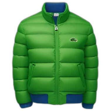 Lacoste puffer jacket emoji