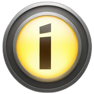 light up sign with an I emblem emoji