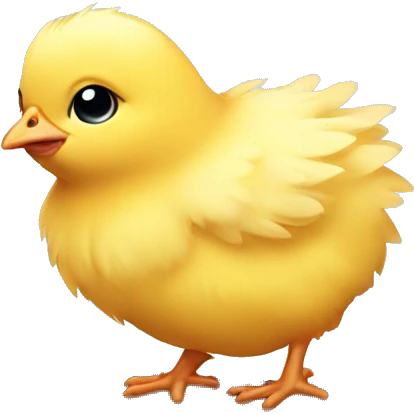 baby chick looking at ground emoji