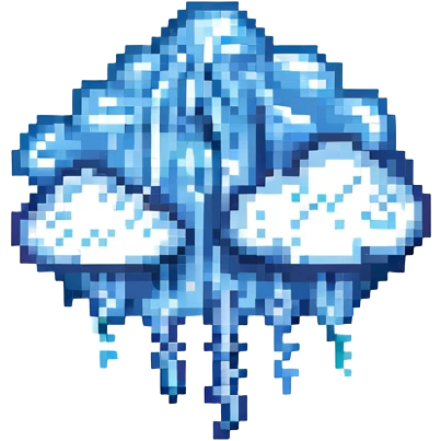 Cloud with rain andlightning emoji