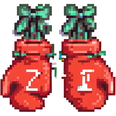 красные боксерские перчатки друг на друге с надписью "23", no background emoji