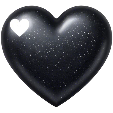 Black heart with sparkles emoji