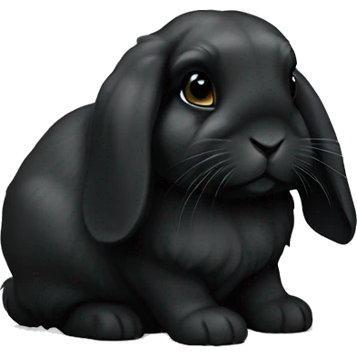 black holland lop bunny  emoji