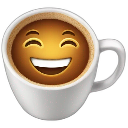 happy coffee cup emoji