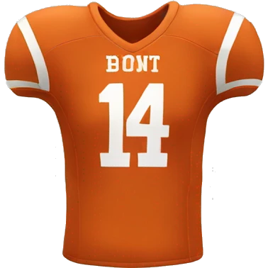 One burnt orange Football jersey emoji