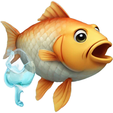 Fish smoking  emoji