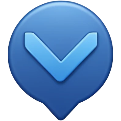 Dark blue checkmark for social media. emoji