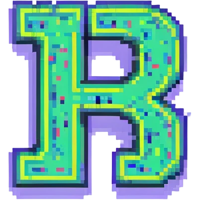 the words 'MARK SINIESTRO' in pixel art, outlined letters, neon color palette emoji