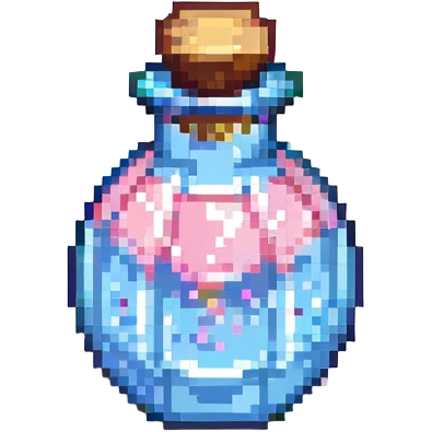 perfume bottle, pixel art style emoji
