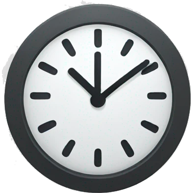 Minimalist clock icon emoji