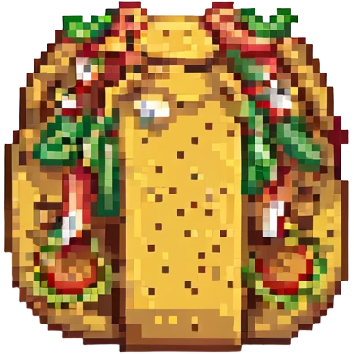 taco, pixel art style emoji