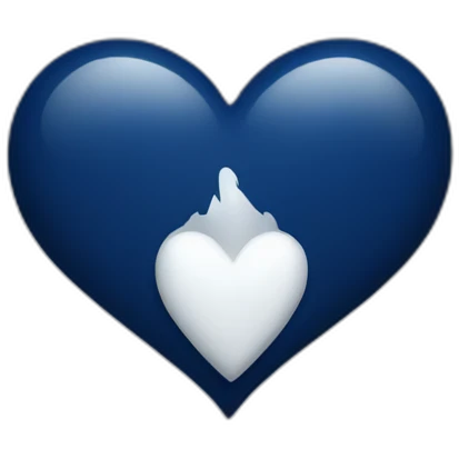Plusing navy blue heart emoji
