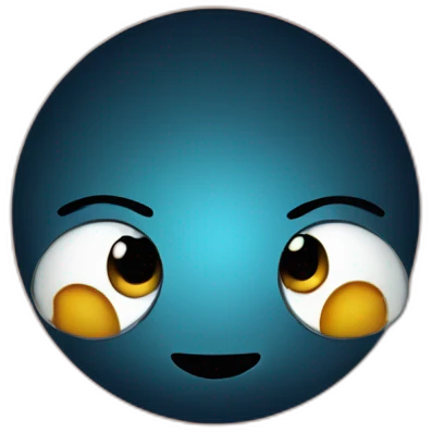 planet Mars with a cartoon thinking face emoji