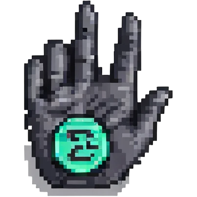 black hand shows sign super emoji