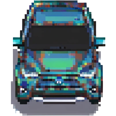Toyota RAV4, pixel art style, three-quarters view emoji