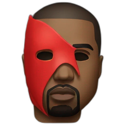 Kanye West red mask emoji