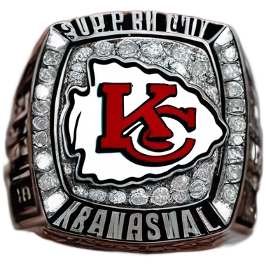 Kansas City chief 2025 Super Bowl ring on a referee finger emoji