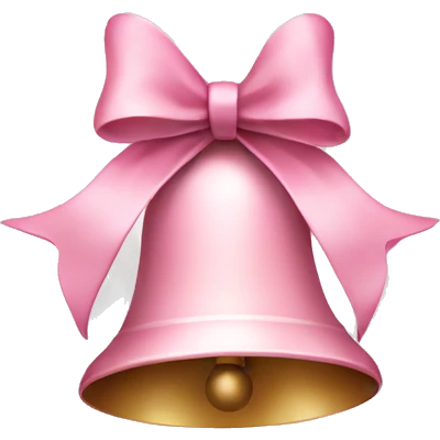 Light pink Christmas bells emoji