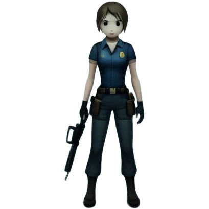 An icon featuring a dark, eerie atmosphere with a spooky environment, inspired by horror games like Resident Evil. The design includes ominous lighting, creepy shadows, and a silhouette of a character in distress. Transparent background enhances the chilling vibe of the scene. emoji