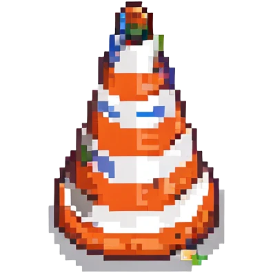 Белый дорожный конус с граффити, no background emoji
