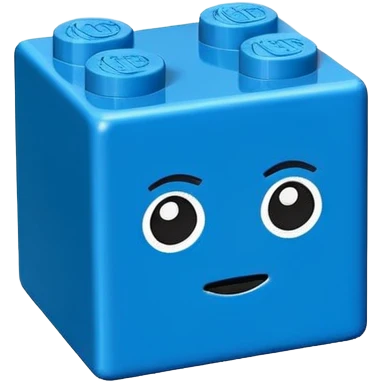 sad blue lego block emoji