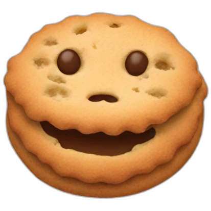 Un chamalote qui fait un câlin à un biscuit emoji