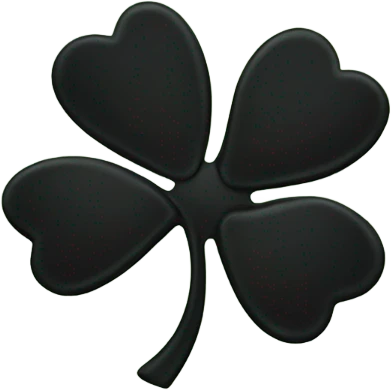 black 5 leaf clover emoji