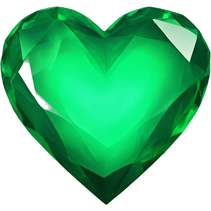 Emerald green heart emoji
