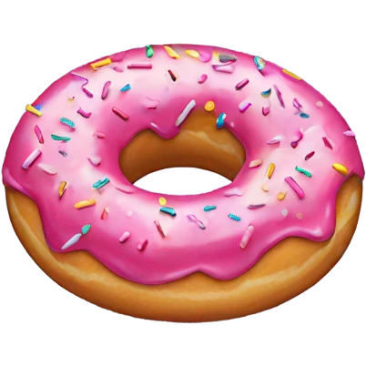 Hint pink donut with glitter and sprinkles  emoji