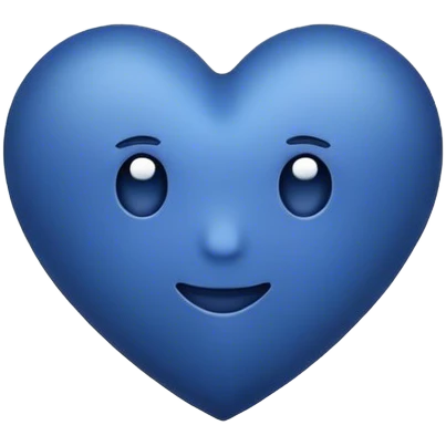 Dark blue heart wink emoji  emoji