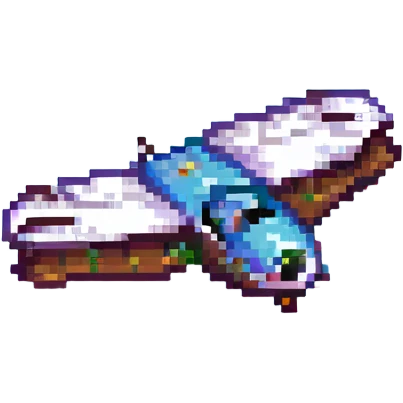flying glider, pixel art style emoji