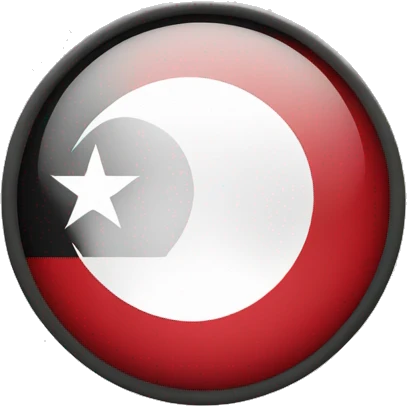 Turkish Flag but black and white emoji