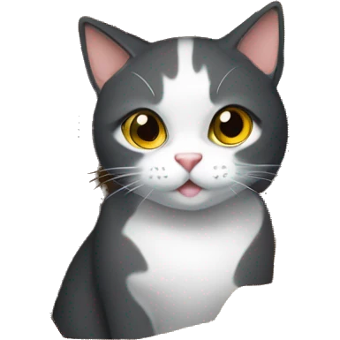 Caja de regalo con un gato emoji