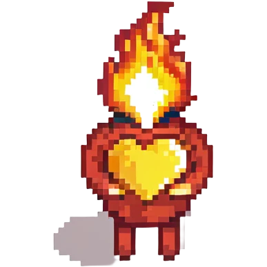 devils plaything with fire in heart emoji