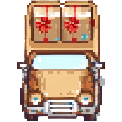 A truck with boxes emoji