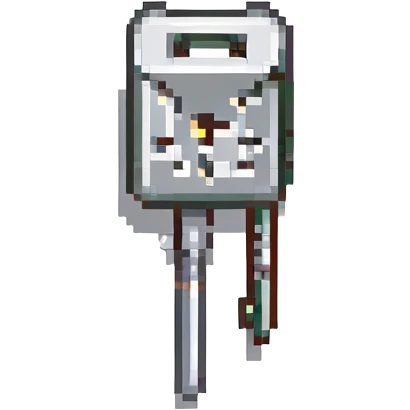 lockpick, Minecraft tool, blocky, simple, metallic emoji