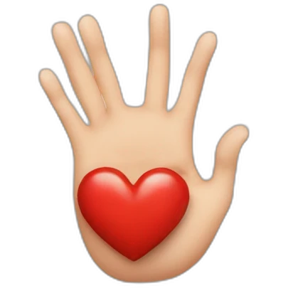 Coeur avec des main emoji