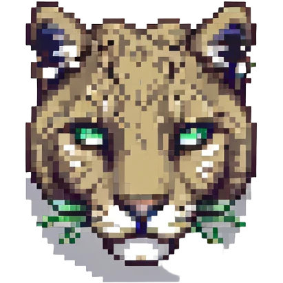 puma, pixel art style emoji