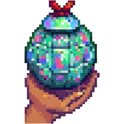 two hands passing an object sharing pixel art emoji