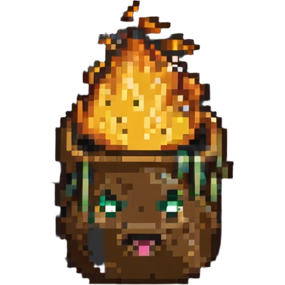 Donald Trump combined with a poop emoji, with a dumpster on fire in the background emoji