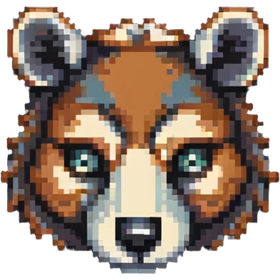 retro 1950s anthropomorphised animal head emoji
